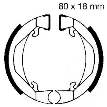 Bremsbacken hinten EBC H322 inkl. Federn