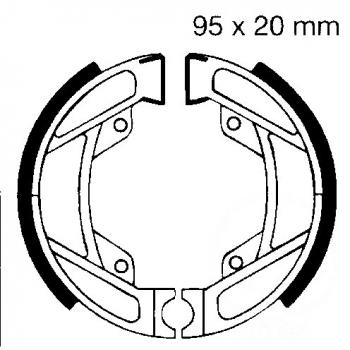 Bremsbacken hinten EBC H334 inkl. Federn