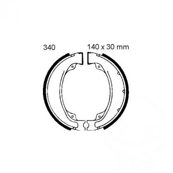 Bremsbacken hinten EBC H340 inkl. Federn