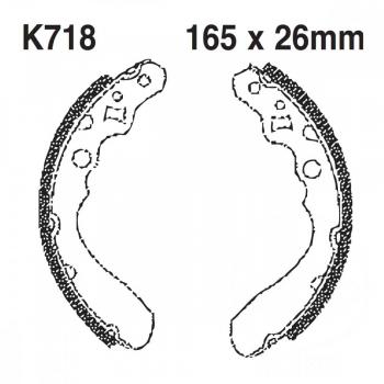 Bremsbacken hinten EBC K718 inkl. Federn