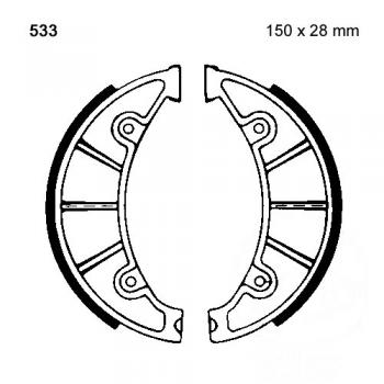 Bremsbacken hinten EBC Y533 inkl. Federn