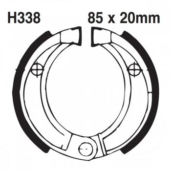 Bremsbacken vorne EBC Grooved H338G ohne Federn