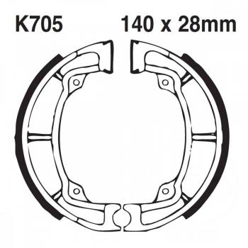 Bremsbacken vorne EBC K705 inkl. Federn