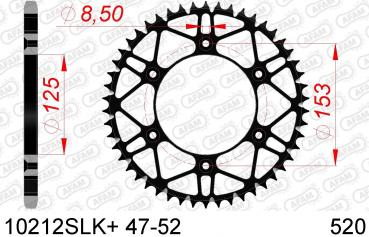 AFAM SLK Kettenrad Stahl Teilung 520, Zähne 48