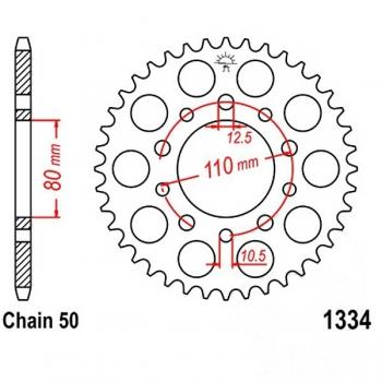 Kettenrad Stahl Teilung 530, Zähne 42