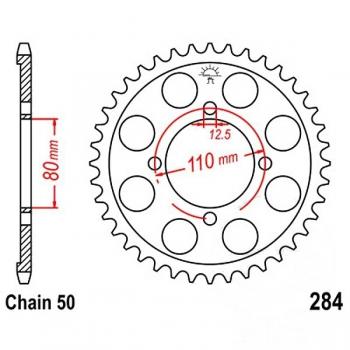 Kettenrad Stahl Teilung 530, Zähne 46