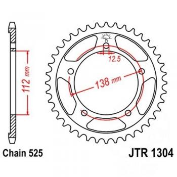 Kettenrad Stahl Teilung 525, Zähne 42