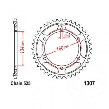 Kettenrad Stahl Teilung 525, Zähne 43