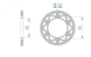 AFAM Schlamm Kettenrad Alu Teilung 520, Zähne 49