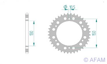 AFAM Kettenrad Alu Teilung 520, Zähne 48