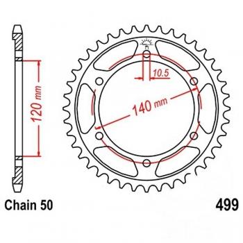 Kettenrad Stahl Teilung 530, Zähne 39