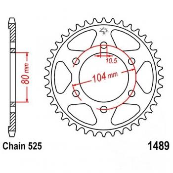 Kettenrad Stahl Teilung 525, Zähne 39