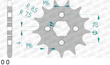 Antriebsritzel, Ritzel Teilung 428, 13 Zähne