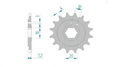 Antriebsritzel, Ritzel Teilung 415, 14 Zähne