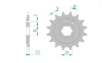 Antriebsritzel, Ritzel Teilung 415, 18 Zähne