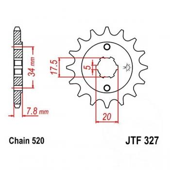 Antriebsritzel, Ritzel Teilung 520, 12 Zähne