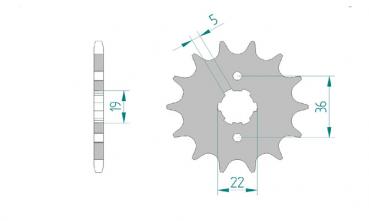 Antriebsritzel, Ritzel Teilung 520, 12 Zähne