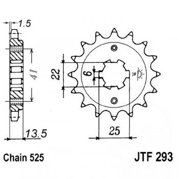 Antriebsritzel, Ritzel Teilung 525, 15 Zähne