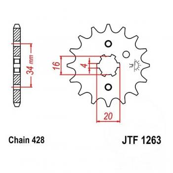 Ritzel Teilung 428 13 Zähne