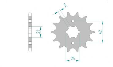 Antriebsritzel, Ritzel Teilung 520, 14 Zähne