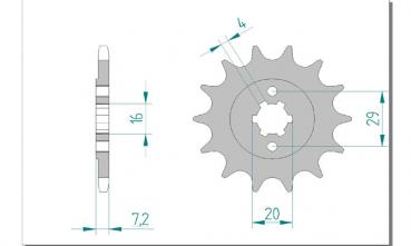 Antriebsritzel, Ritzel Teilung 520, 13 Zähne