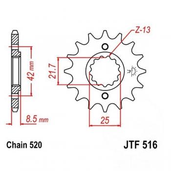 Antriebsritzel, Ritzel Teilung 520, 15 Zähne