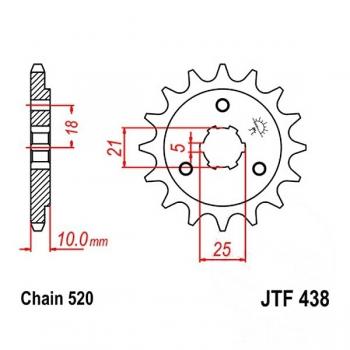 Antriebsritzel, Ritzel Teilung 520, 14 Zähne