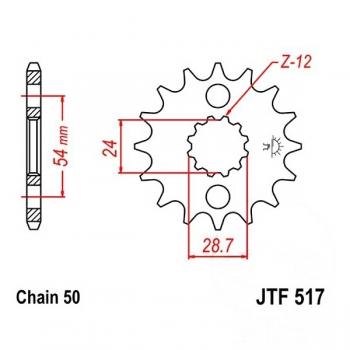 Antriebsritzel, Ritzel Teilung 530, 18 Zähne