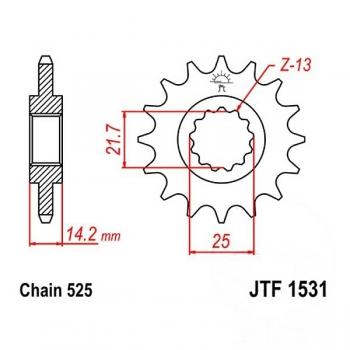 Antriebsritzel, Ritzel Teilung 525, 15 Zähne
