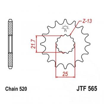 Antriebsritzel, Ritzel Teilung 520, 15 Zähne