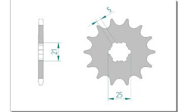 Antriebsritzel, Ritzel Teilung 520, 11 Zähne
