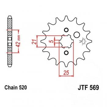 Antriebsritzel, Ritzel Teilung 520, 13 Zähne
