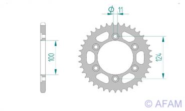 Kettenrad Stahl Teilung 520, Zähne 38