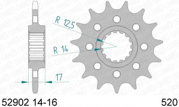 Antriebsritzel, Ritzel Teilung 520, 15 Zähne