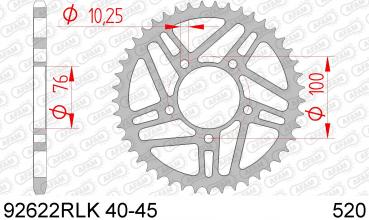AFAM RLK Kettenrad Stahl Teilung 520, Zähne 44