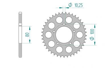 AFAM Kettenrad Alu Teilung 520, Zähne 48