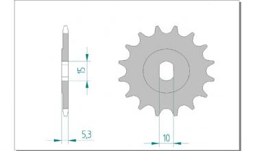 Antriebsritzel, Ritzel Teilung 415, 10 Zähne