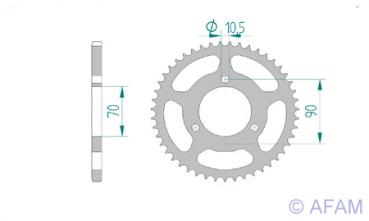 AFAM Kettensatz, HONDA MBX 50 S D, mit A420R1-G Kette