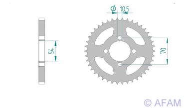 AFAM Kettensatz, HONDA CBR 125 RW 5, mit A428XMR-G Kette