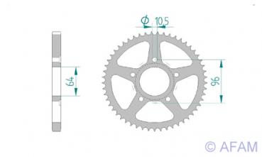 AFAM Kettensatz, HONDA XL 125 R C, mit A428R1-G Kette