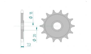 AFAM Kettensatz, HONDA CR 125 R V, mit A520MR2-G Kette