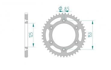 AFAM Kettensatz, HONDA CR 125 R V, mit A520MR2-G Kette