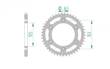 AFAM Kettensatz, HONDA CR 125 R 2, mit A520MR2-G Kette