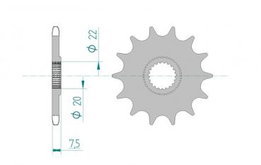 AFAM Kettensatz, HONDA CR 125 R 5, mit A520MR2-G Kette