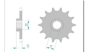 AFAM Kettensatz Alu, TM EN 144, mit A520XRR3-G Kette