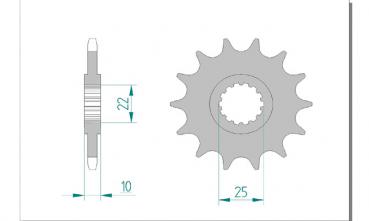AFAM Kettensatz Alu, TM MX 250 F Cross, mit A520MX4-G Kette