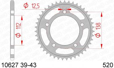 AFAM Kettensatz, HONDA CB 500 FA ABS D, mit A520XMR3 Kette