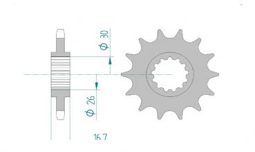 AFAM Kettensatz, HONDA CB 600 FA Hornet ABS 7, mit A525XMR3 Kette