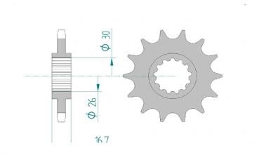 AFAM Kettensatz, HONDA CBR 600 RR 3, mit A525XSR2-G Kette