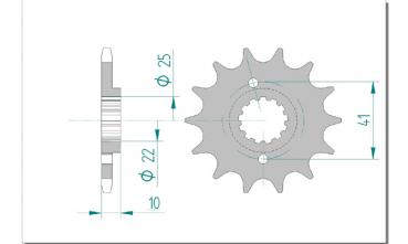 AFAM Kettensatz, HONDA SLR 650 V, mit A520XMR3 Kette